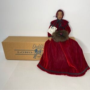 Camille Daddy’s Long Legs Ice Skater 1995 1468/2000 Red Velvet Dress & Box Doll